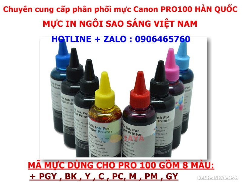mực canon pro 100 hàn quốc